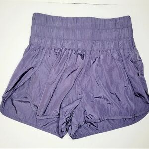 Free People Movement Shorts Women Medium Purple The Way Home High Rise FLAWED